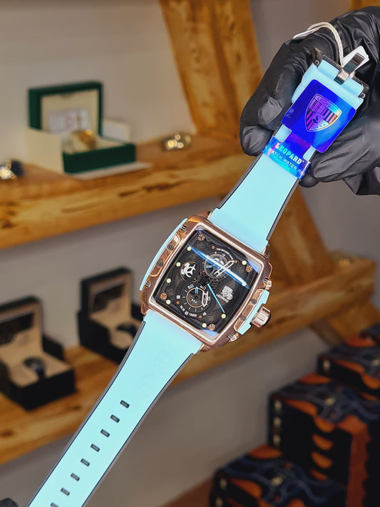 Leopard Luxury Men's Square Sports Watch