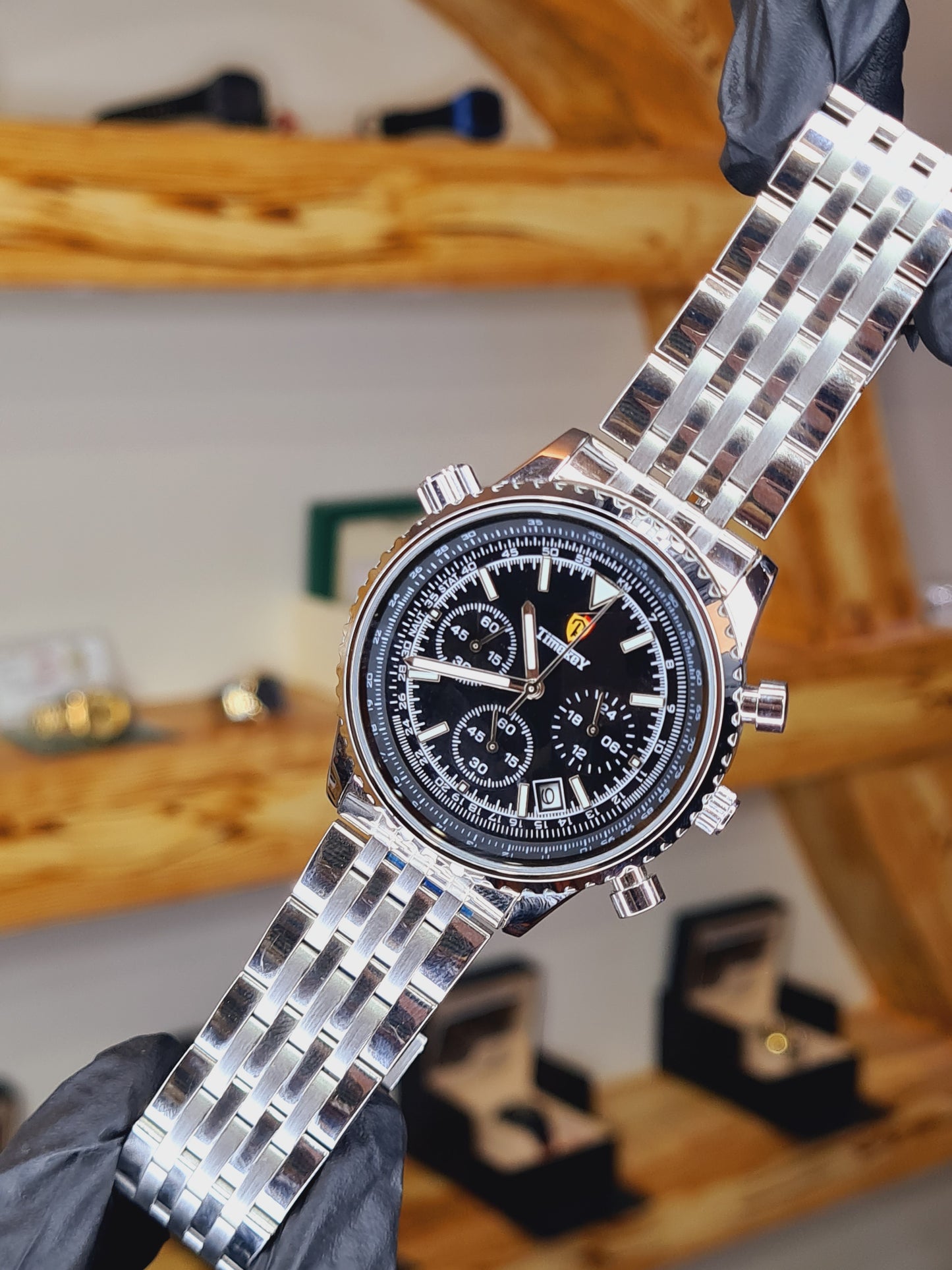 Timekey Luxury Gold Chronograph Style Watch