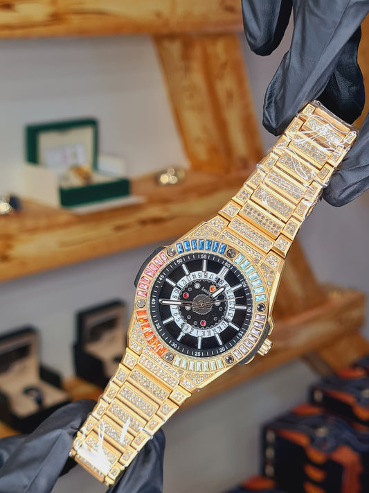 Leopard Luxury Men's Diamond Gold